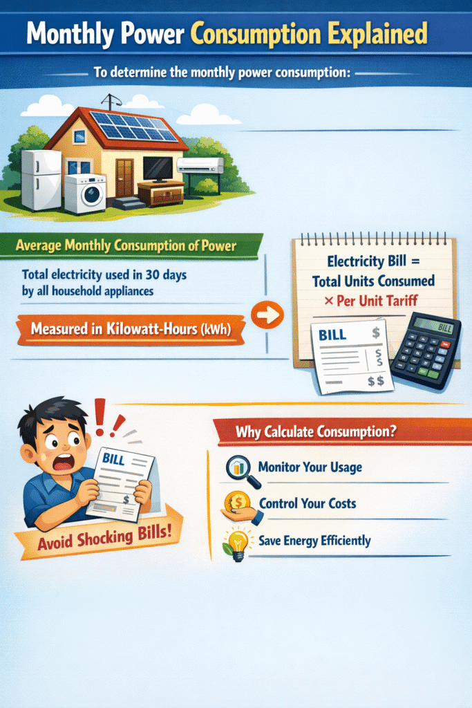 Monthly Power Consumption Calculation